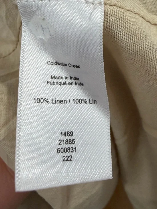 Coldwater Creek Vintage Linen Floral Midi Dress 18 Cottagecore Boho Summer - Picture 5 of 10